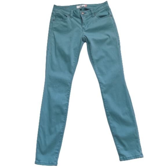 CAbi Jeans Tidal Blue Aqua Green Skinny Jeans #5169 Size 2 - Picture 1 of 11